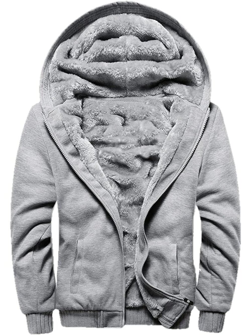 Cozy Women's Fleece Sherpa Hooded Winter Coat - Thick, Warm Jacket for Cold